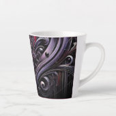 Rose gothique Latte Mug avec design de cathédrale (Droite)