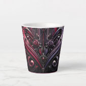 Rose gothique Latte Mug avec design de cathédrale (Devant)