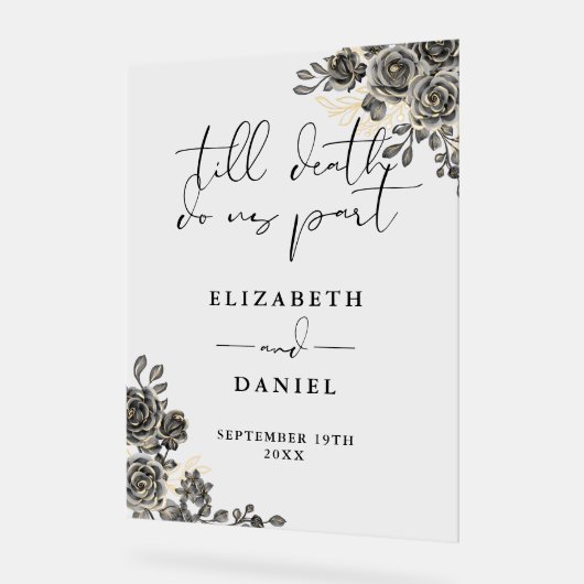 Rose gothique noir  Floral Mariage (Angle)