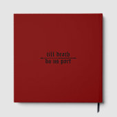 Rose gothique Rouge Mariage Livre D'Invité En Roma (Verso)