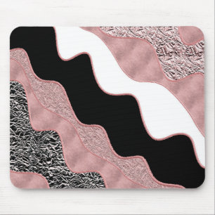 Rose Goud Abstracte Golf Moderne Goud Glam Trend Muismat