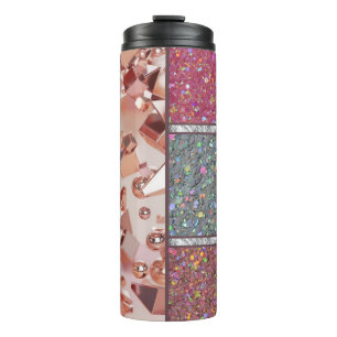 Rosé goud Faux Glitter Thermosbeker