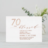 Rose Goud Folie | 70 Jaar Geliefd Verjaardagsfeest