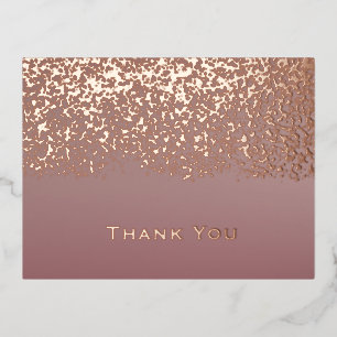 Rose Goud Folie Bruiloft Dank Je Wel Feestdagen Briefkaart