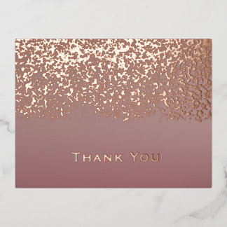 Rose Goud Folie Bruiloft Dank Je Wel Feestdagen Briefkaart