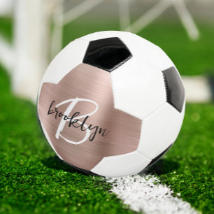 Rose Goud Geborsteld Metaal Monogram Voetbal