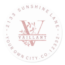 Rose Goud Gesplitste Aangepaste Monogram T U W Y X