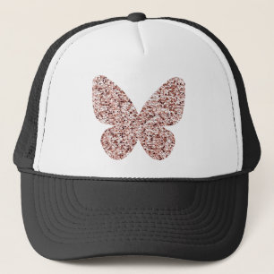 Rose Goud Glitter Monarch Clipart Mooie Vlinder Trucker Pet