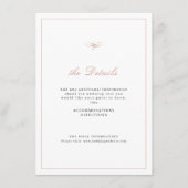 Rose Goud Klassieke Elegantie Script  Trouwdetails Informatiekaartje (Voorkant)