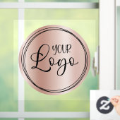 Rose Goud Kleurverloop Cirkel Zakelijk Logo Raamsticker (Huis)