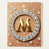 ✨ Rose Goud M Monogram Planner Chic Cadeaodesign (Achterkant)