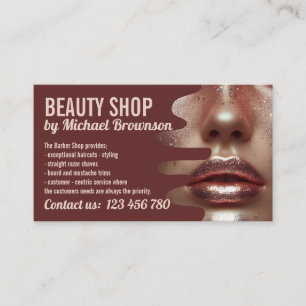 Rose Goud Make-up Schoonheidssalon Stylist Visitekaartje