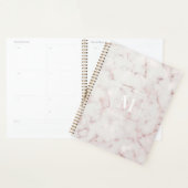 Rose Goud Marmer Monogram Planner (Display)