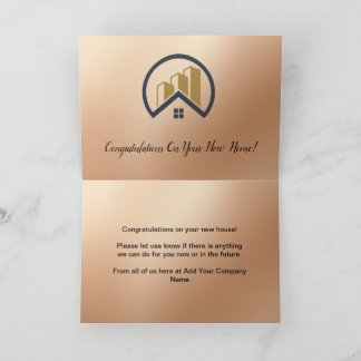 Rosé goud | Red Color Real Estate Bedankkaart