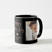 Rosé goud | Twee fotoscript Happy Moederdag Mok (Voorkant rechts)