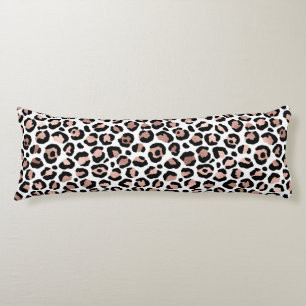 Rose goud zwart luipaardprint jachtluipaard trendy lichaamskussen