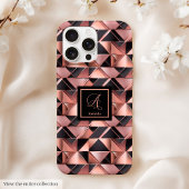 Rose Goud Zwarte iPhone Hoes 13 Modern Lux Maatwer