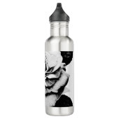 Rose gravé 24oz Bouteille d'eau (Droite)