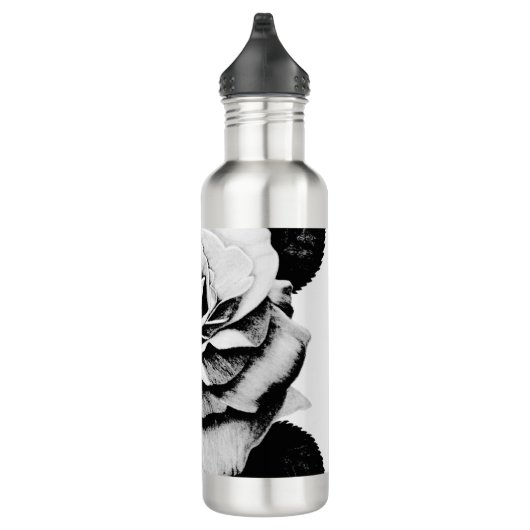 Rose gravé 24oz Bouteille d'eau (Droite)