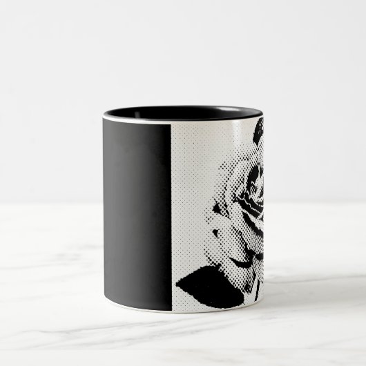 Rose Gravé Mug à deux tons (Centre)
