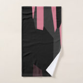 rose gris et noir abstrait (Serviette à main)