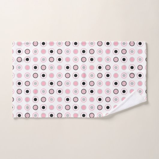 Rose, gris, noir et blanc (Serviette à main)