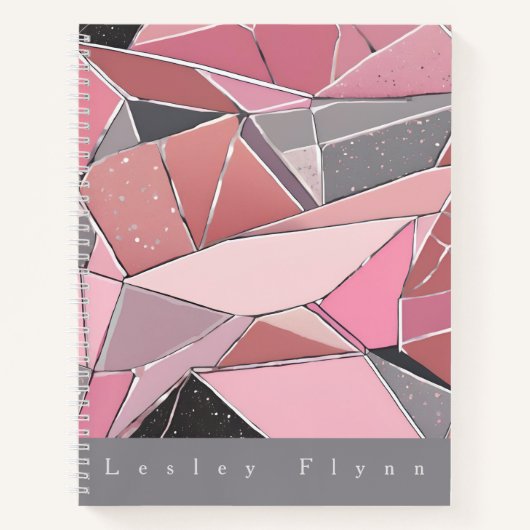 Rose, Gris, Verre Noir Share Carnet à couverture r (Devant)