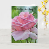 Rose Gros plan Garden Art Carte d'anniversaire (Fleur jaune)