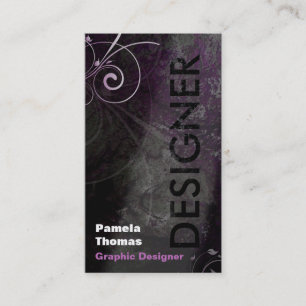 Rose grunge de noir de carte de visite de