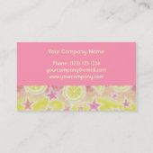 Rose horizontal de carte de visite rose de (Dos)