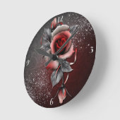 *Rose - Horloge ronde (moyenne) (Angle)