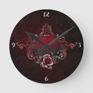 *Rose - Horloge ronde (moyenne)