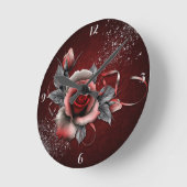 Rose - Horloge ronde (moyenne) (Angle)