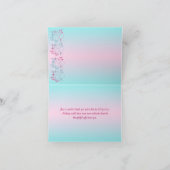 Rose IMPRIMÉ de RUBAN, carte de remerciements (Intérieur)