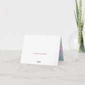 Rose IMPRIMÉ de RUBAN, carte de remerciements (Dos)