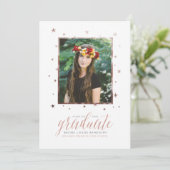 Rose In the Stars Photo Graduation Faire-part (Debout devant)