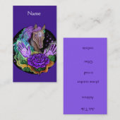 Rose Indigo~Version carte de visite trois (Devant / Derrière)