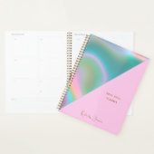 Rose iridescent holographique élégant (Devant avec enveloppe)