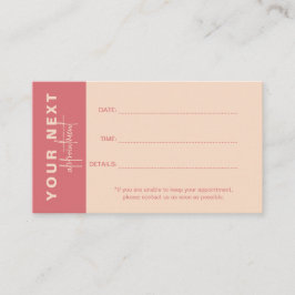Rose & Ivory Salon Appointment Card | Minimalist D Afsprakenkaartje