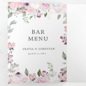 rose jardin élégant tri barre menu carte (Intérieur en premier)