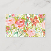 Rose Jardin Floral Mariage Escort / Carte Place (Dos)