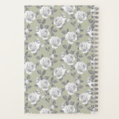 Rose Jardin Monogramme Sage Carnet vert (Verso)