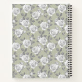 Rose Jardin Monogramme Sage Carnet vert (Dos)