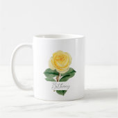 Rose jaune | Aquarelle Nom Café Mug (Gauche)