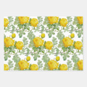 Rose jaune avec feuilles vertes (Devant)