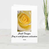 Rose jaune ... carte (Dos)
