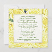 Rose jaune clair Faire-part de mariage florale (Dos)