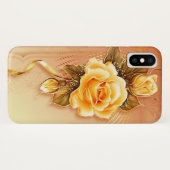 Rose jaune Coque-Mate à peine Il iPhone X Coque (Dos (Horizontal))