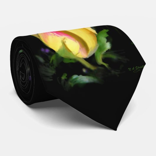 Rose jaune - cravate (Roulé)