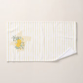 Rose jaune du Texas - En vichy Etat avec Rose (Serviette à main)